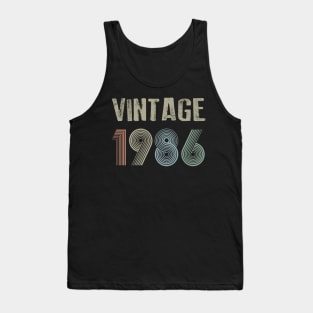 Vintage 1986 34th Birthday Gift Men Women Tank Top